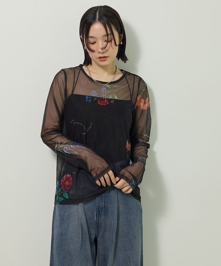 Green Parks「・SUGAR SPOON フラワーptシアーロンTEE」|Tシャツ・カットソー|