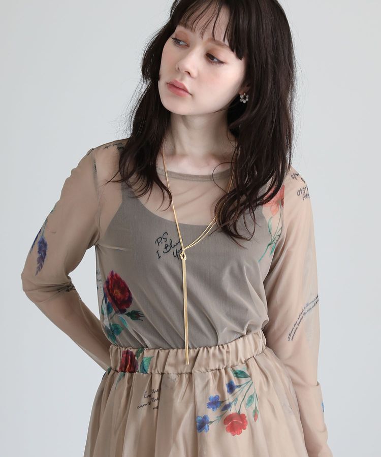 Green Parks「・SUGAR SPOON フラワーptシアーロンTEE」|Tシャツ・カットソー|