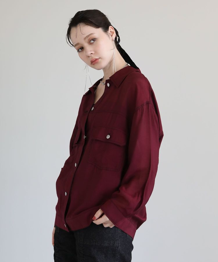 Green Parks「・ELENCARE DUE カラーステッチシアーGジャンⅡ」|テーラードジャケット|Bordeaux