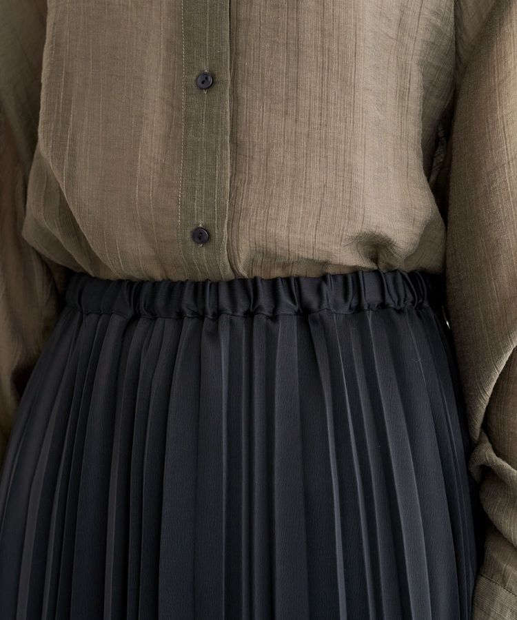 Green Parks「サテン変形プリーツスカート」|スカート|