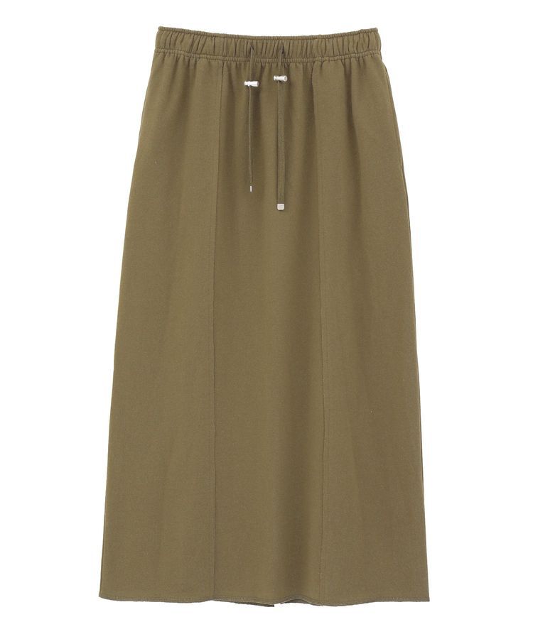 Green Parks「ドロストイージーウエスト裏毛Iラインスカート」|タイト|