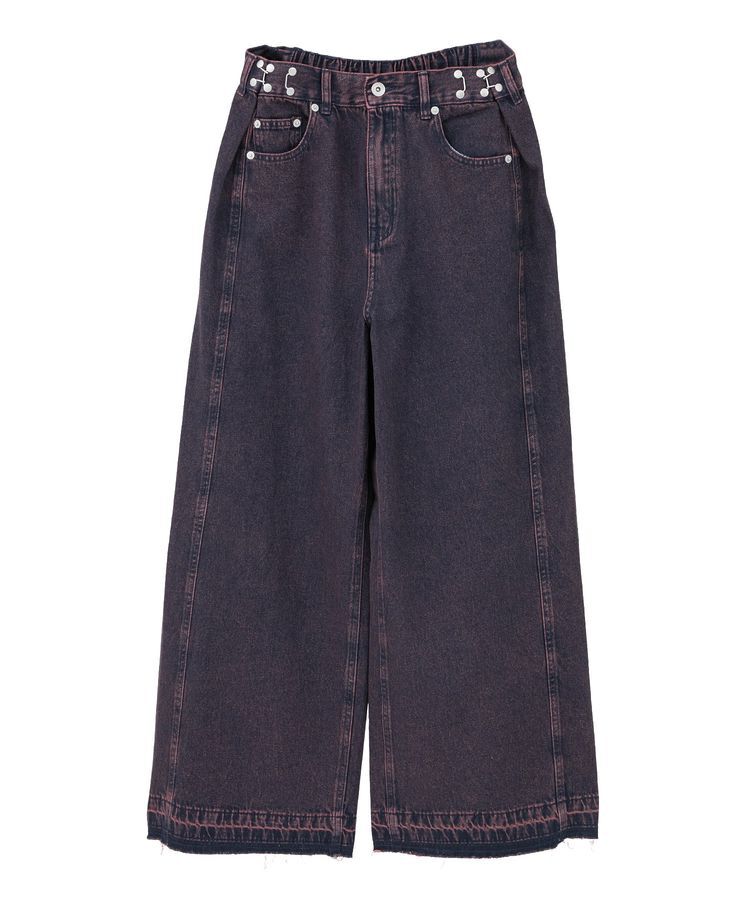 Green Parks「・SUGAR SPOON タックデニムワイドパンツ」|デニム|