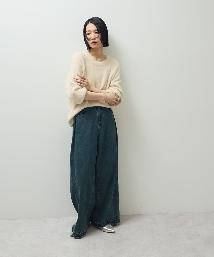 Green Parks「・SUGAR SPOON タックデニムワイドパンツ」|デニム|