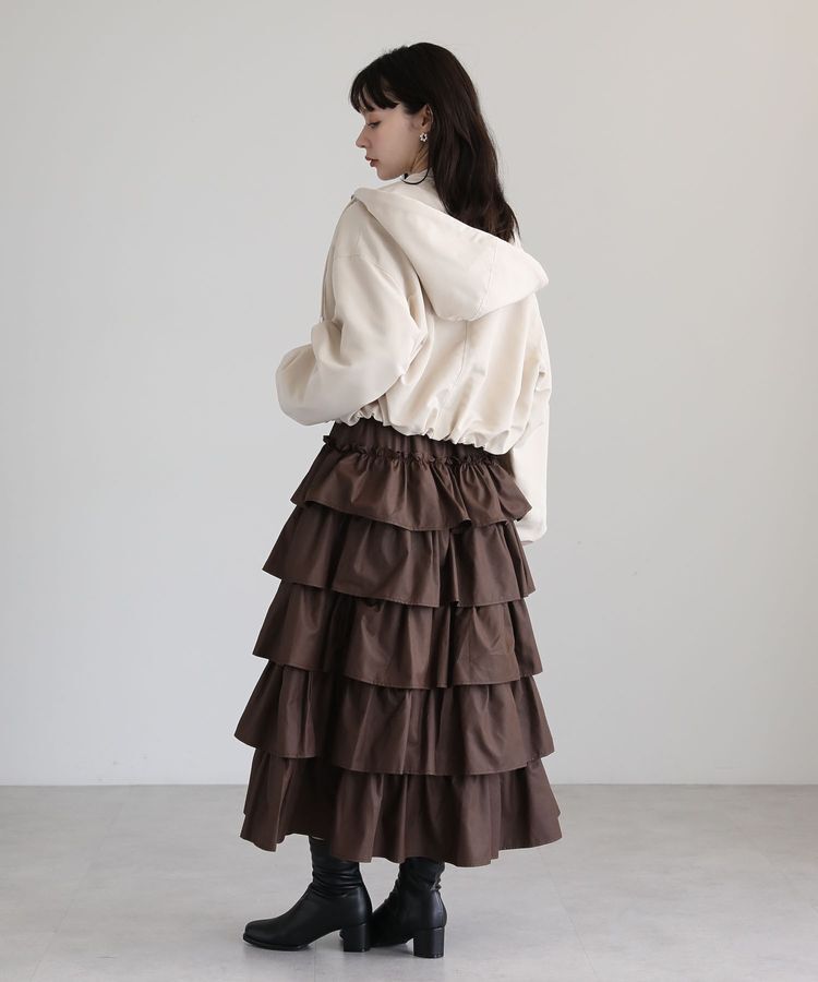 Green Parks「・SUGAR SPOON レザーライクティアードスカート」|スカート|