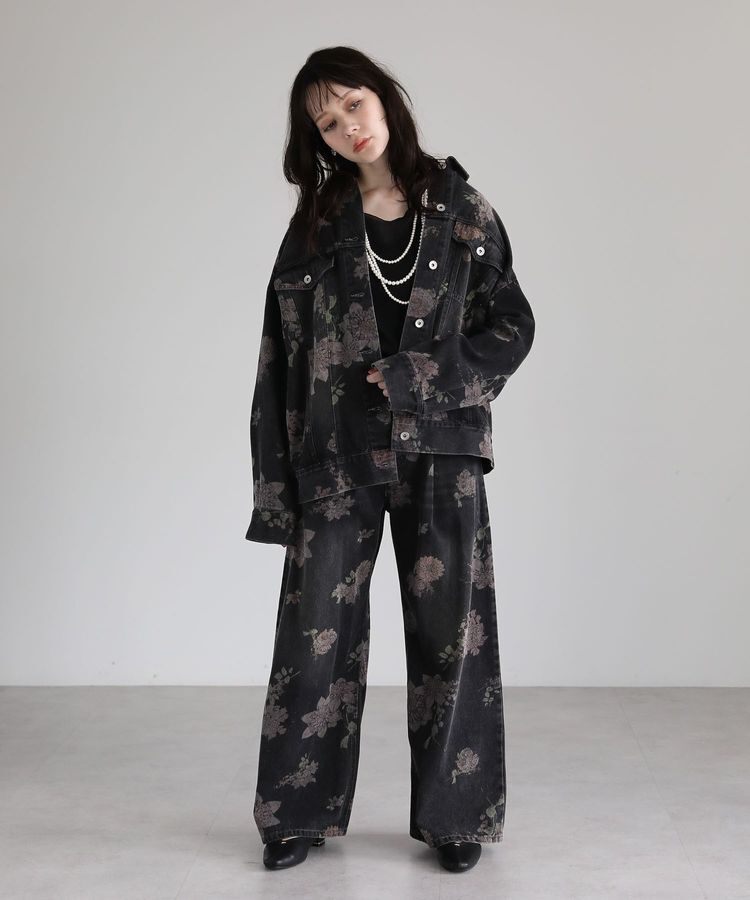 Green Parks「・SUGAR SPOON フラワーptデニムパンツ」|デニム|