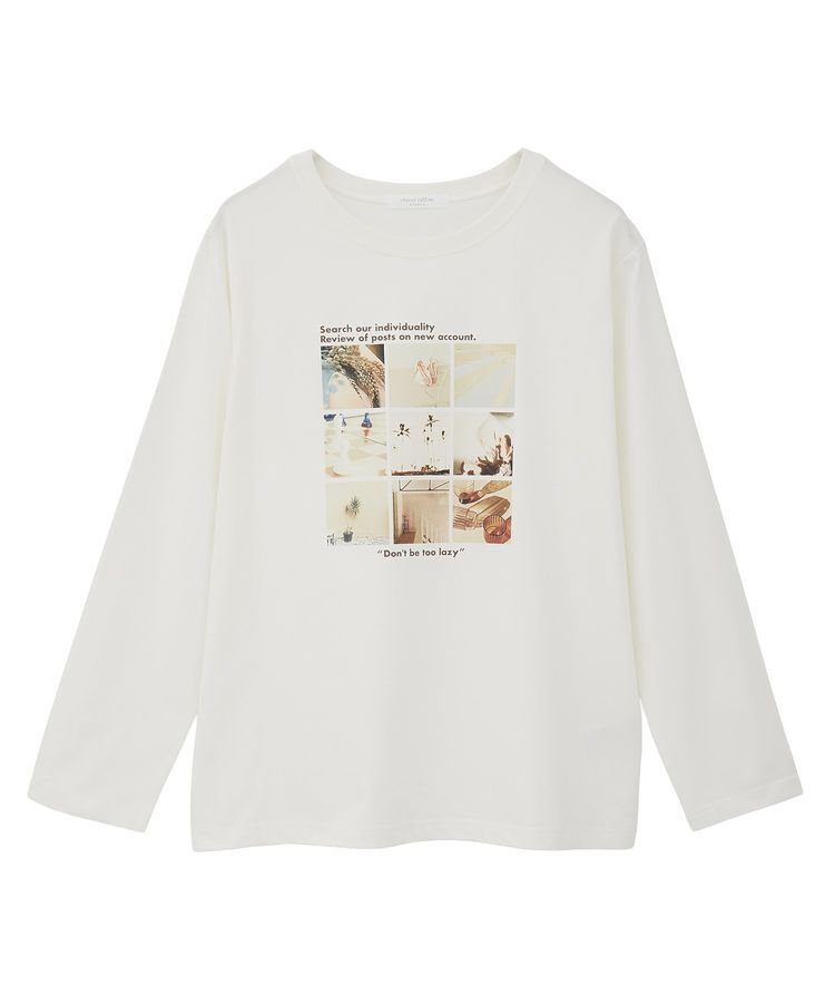 Green Parks「分割フォト長袖Tシャツ」|Tシャツ・カットソー|