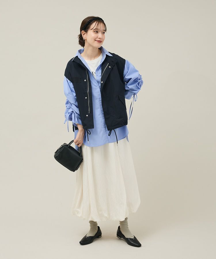 Green Parks「微光沢サテンバルーンスカート」|スカート|