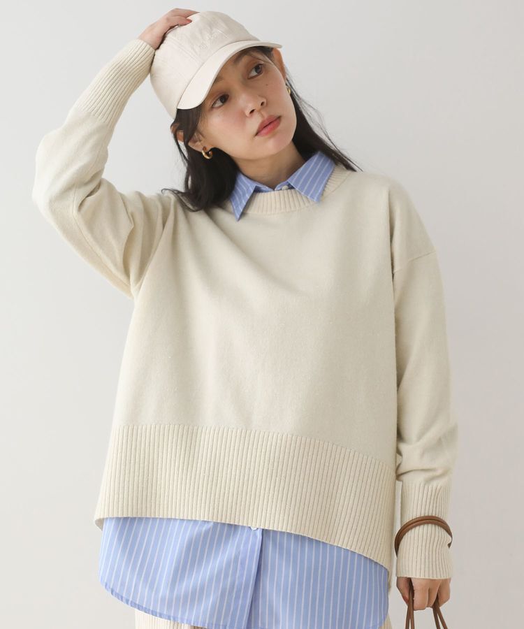 Green Parks「ふわもっちニットプルオーバー」|ニット・セーター|Off White