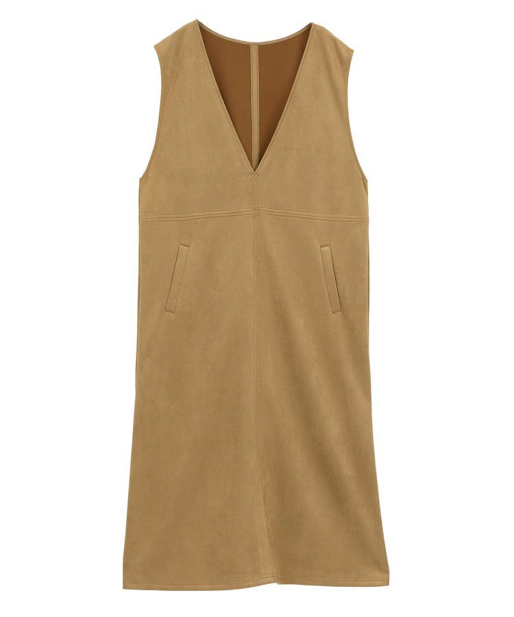 Green Parks「なめらかタッチスウェード調ジャンパースカート」|ジャンパースカート|