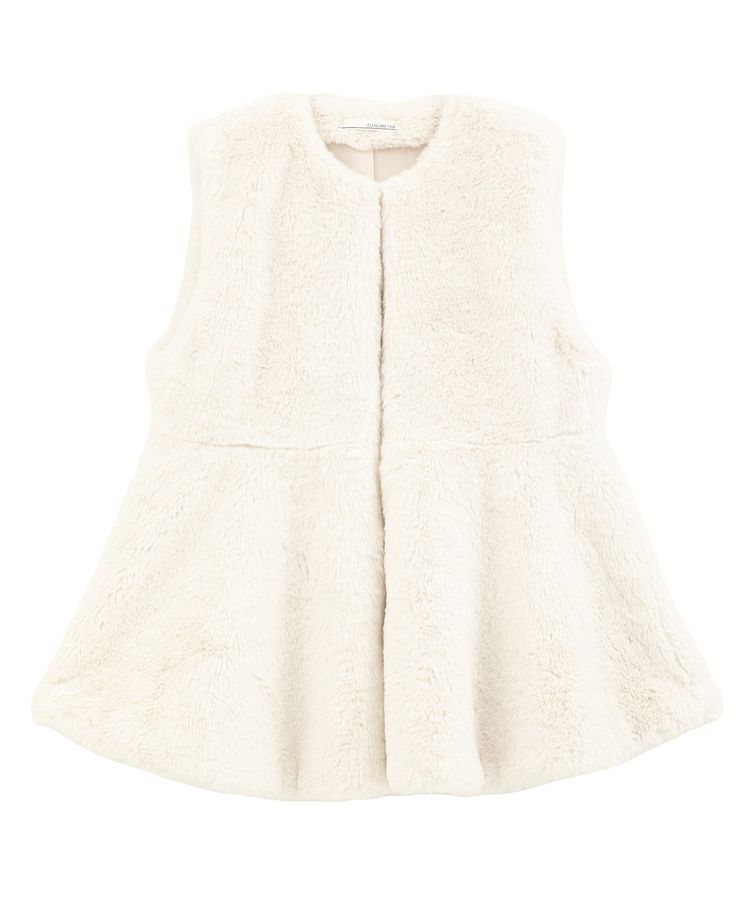 Green Parks「・ELENCARE DUE ペプラムフェイクファーベスト」|ベスト・ジレ|