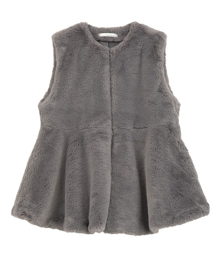 Green Parks「・ELENCARE DUE ペプラムフェイクファーベスト」|ベスト・ジレ|