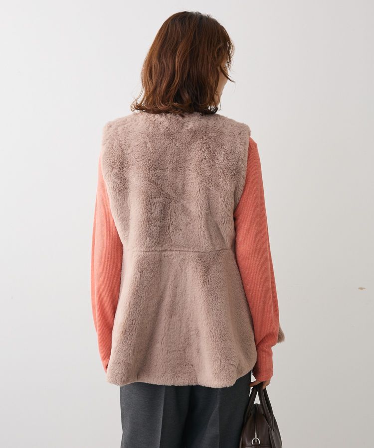 Green Parks「・ELENCARE DUE ペプラムフェイクファーベスト」|ベスト・ジレ|