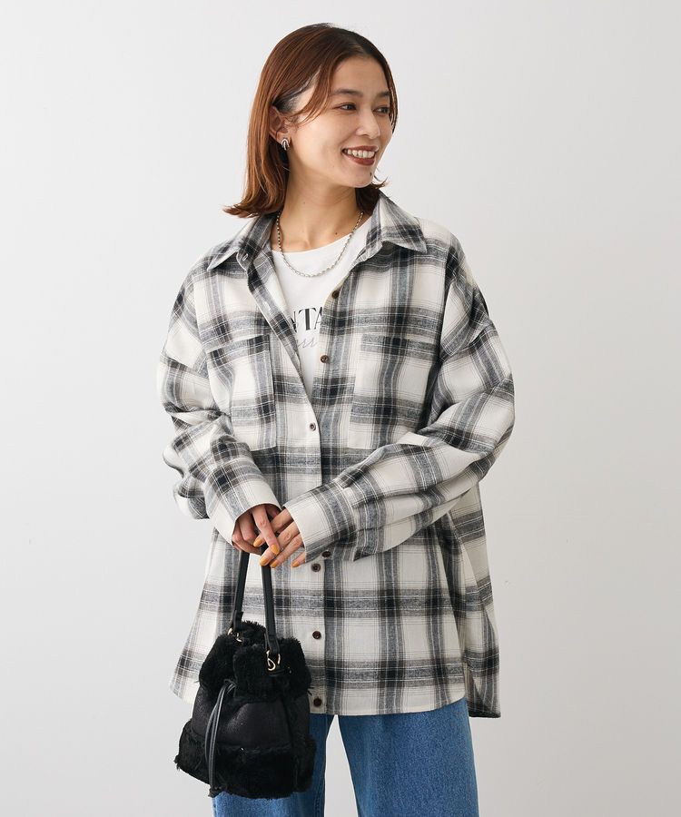 Green Parks「・ELENCARE DUE 2wayチェックビックシャツ」|チュニック|