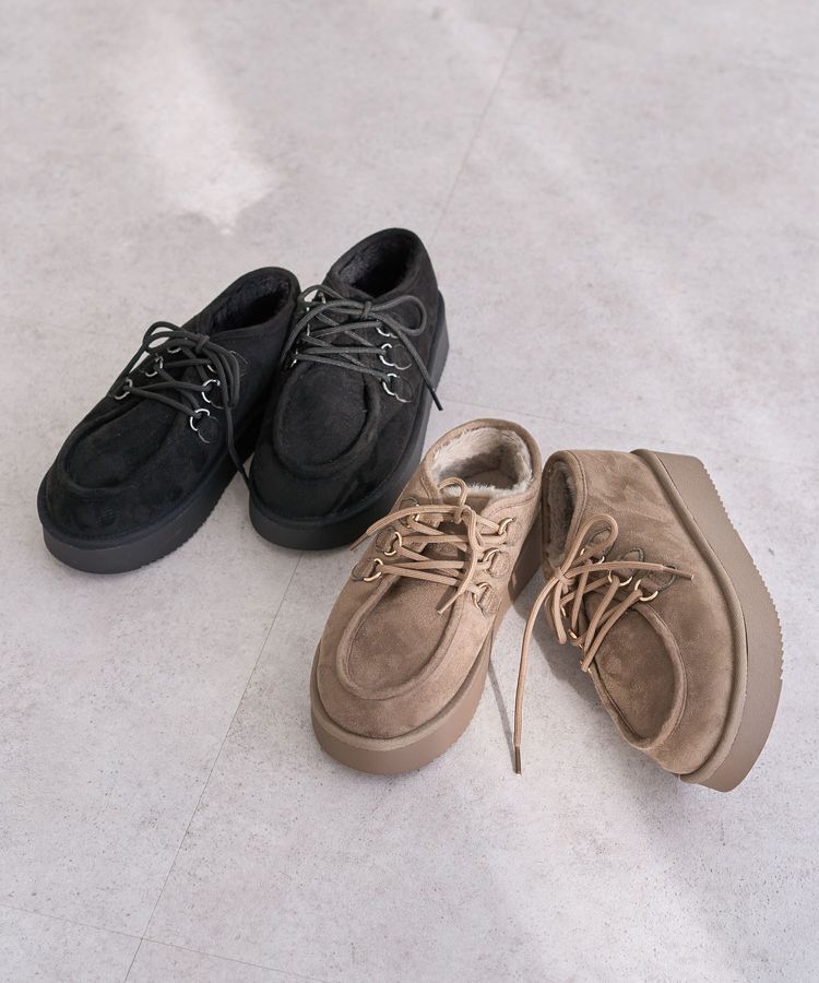 armonia「RUPIS.レースアップファーモカシューズ」|ショートブーツ|