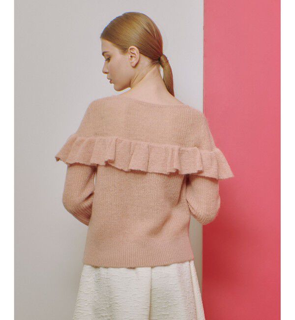 LOULOU WILLOUGHBY「【LOULOU WILLOUGHBY】モヘヤラッフルプルオーバー」|ニット・セーター|