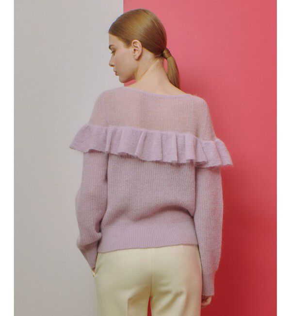 LOULOU WILLOUGHBY「【LOULOU WILLOUGHBY】モヘヤラッフルプルオーバー」|ニット・セーター|