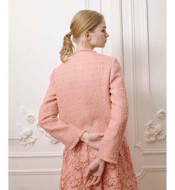 LOULOU WILLOUGHBY「【LOULOU WILLOUGHBY】ファンシーツイードクルージャケット」|ノーカラージャケット|