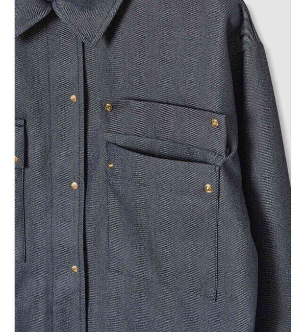 allureville「リジッドデニムライクブルゾン」|ブルゾン・スタジャン|