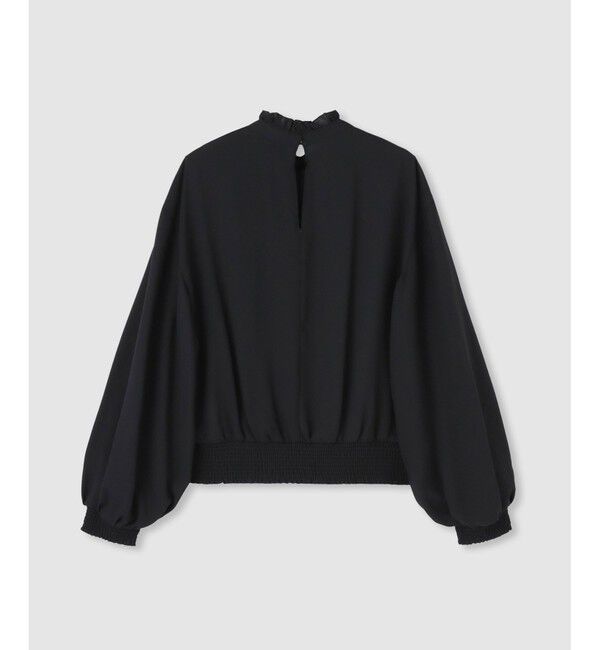 LOULOU WILLOUGHBY「【LOULOU WILLOUGHBY】スタンドフリルシャーリングブラウス」|シャツ・ブラウス|