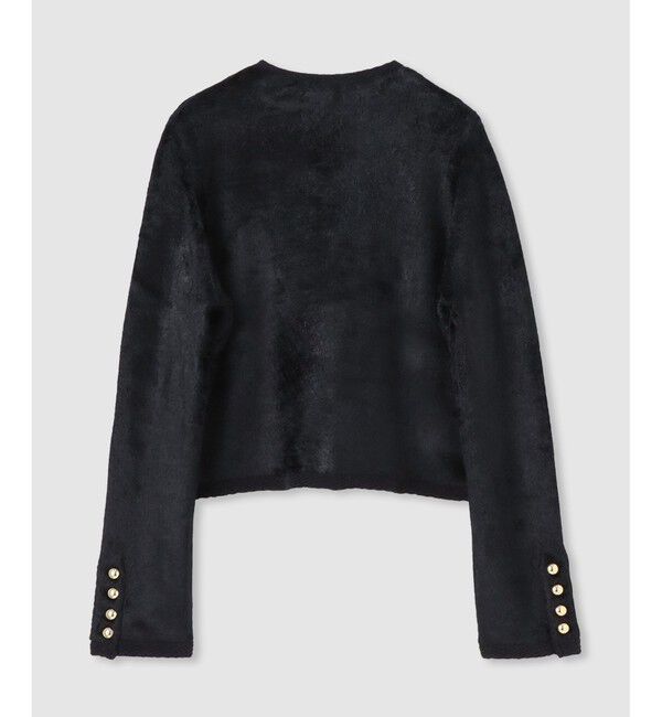 allureville「ベロアニットジャケット」|カーディガン|