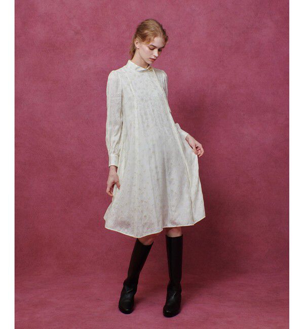 LOULOU WILLOUGHBY「【LOULOU WILLOUGHBY】KEYジャガードフレアワンピース」|ワンピース|