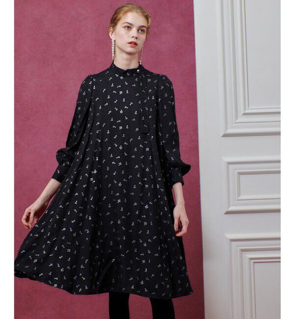 LOULOU WILLOUGHBY「【LOULOU WILLOUGHBY】KEYジャガードフレアワンピース」|ワンピース|