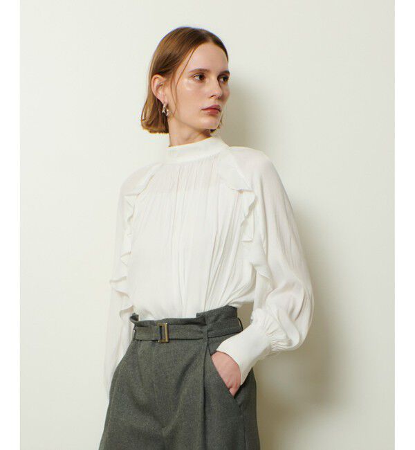 allureville「フリルスリーブブラウス」|シャツ・ブラウス|