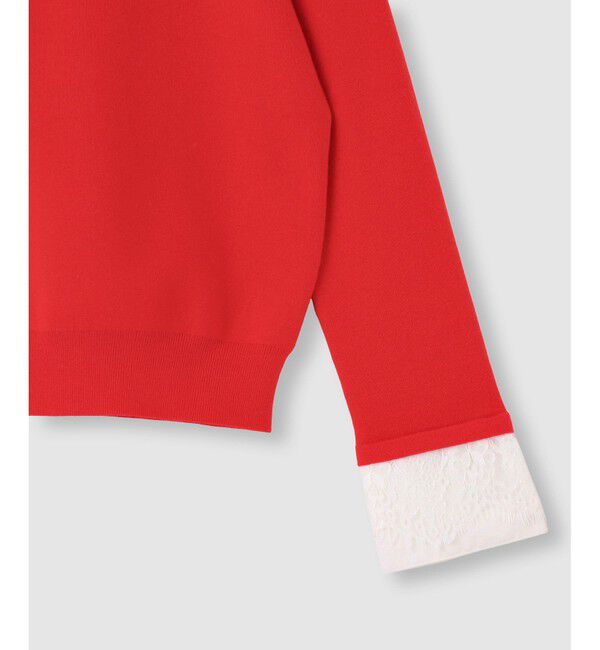 allureville「レースカフスドッキングプルオーバー」|ニット・セーター|