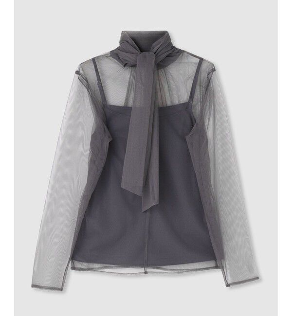 allureville「チュールボウロングスリーブ プルオーバー」|Tシャツ・カットソー|