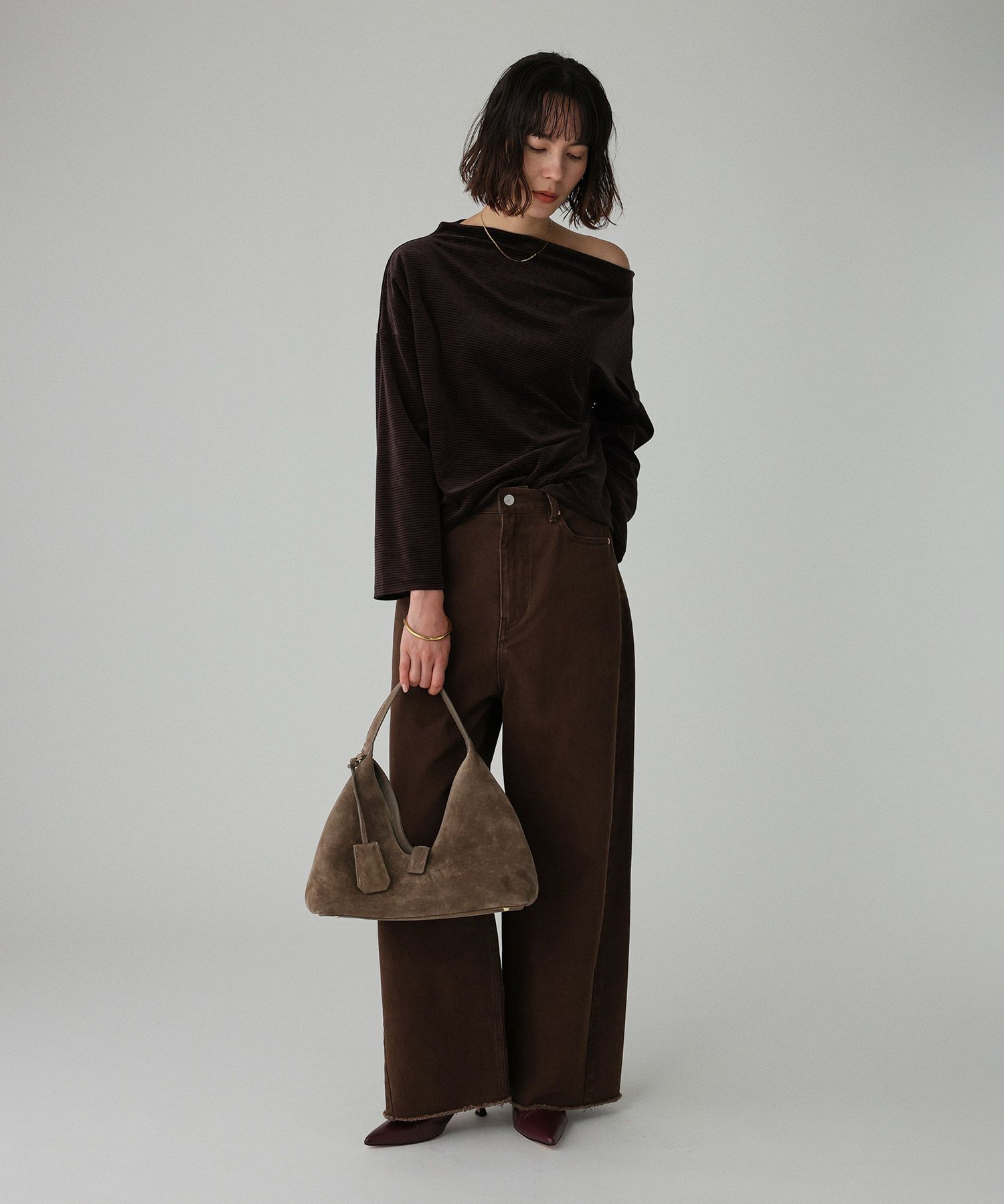 BABYLONE「【洗濯可】ベロアドレーププルオーバー」|Tシャツ・カットソー|