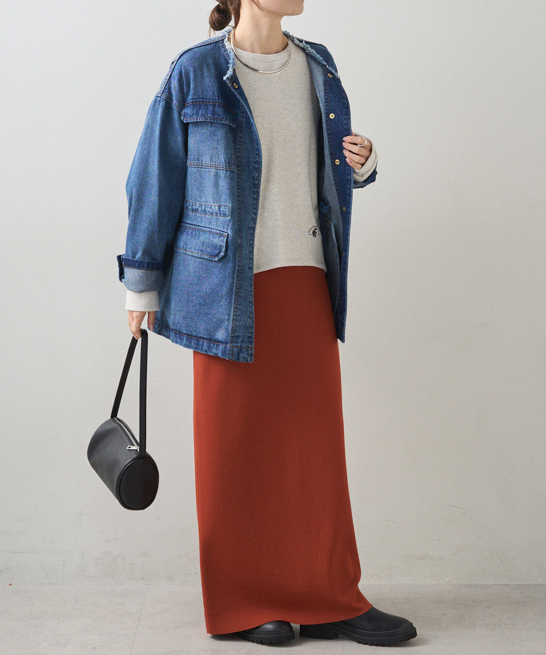  「《新色登場！/リバイバル》【-3kg見え / Du noir】ナロースカート」|スカート|