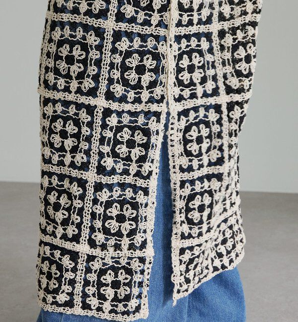  「【25AW】配色カギ針編み風ワンピース」|ワンピース|