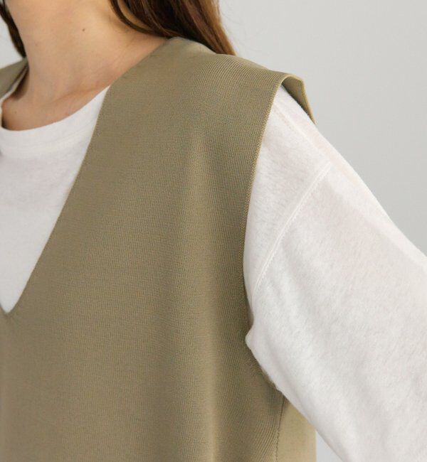  「スポンディッシュVネックニットベスト」|ニット・セーター|