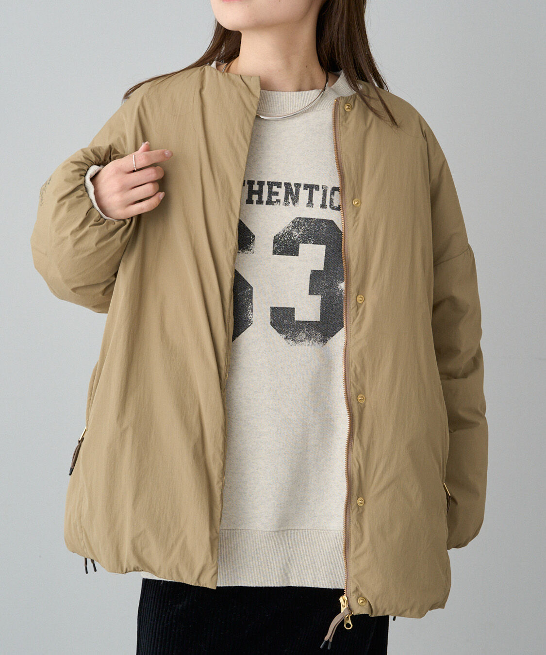  「【リバイバル/WEB限定】フレンチダックダウンサイドジップジャケット」|テーラードジャケット|