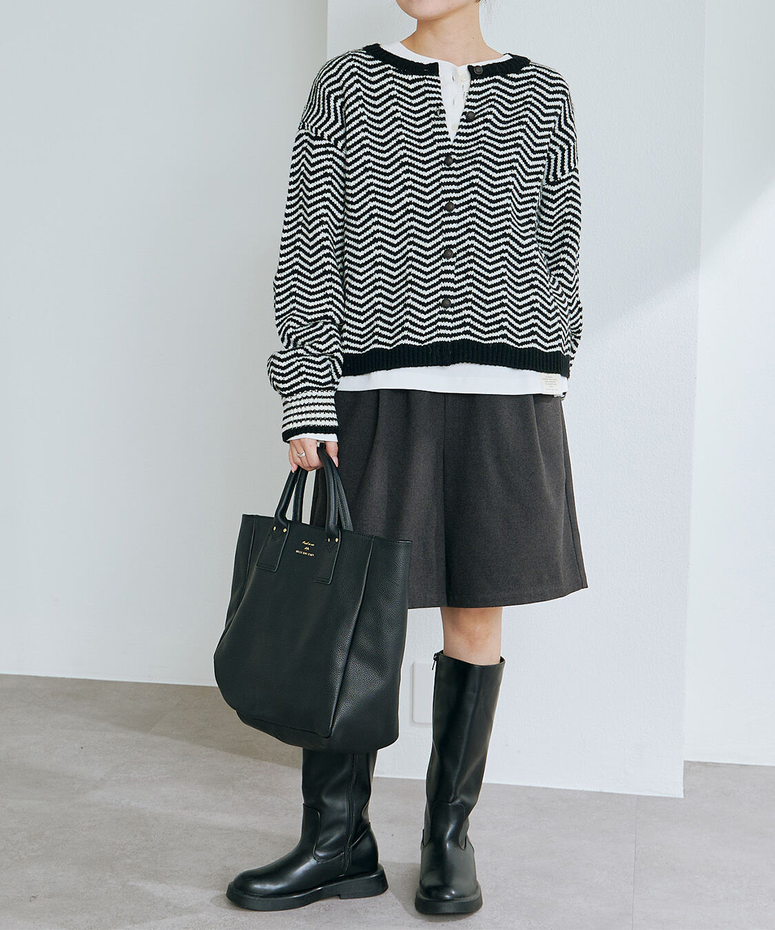  「スムース起毛2WAYヘンリーネックカットソー」|プルオーバー|