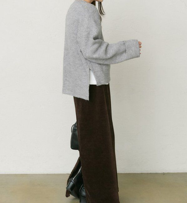  「ネップクルーネックニットプルオーバー」|キャミソール|