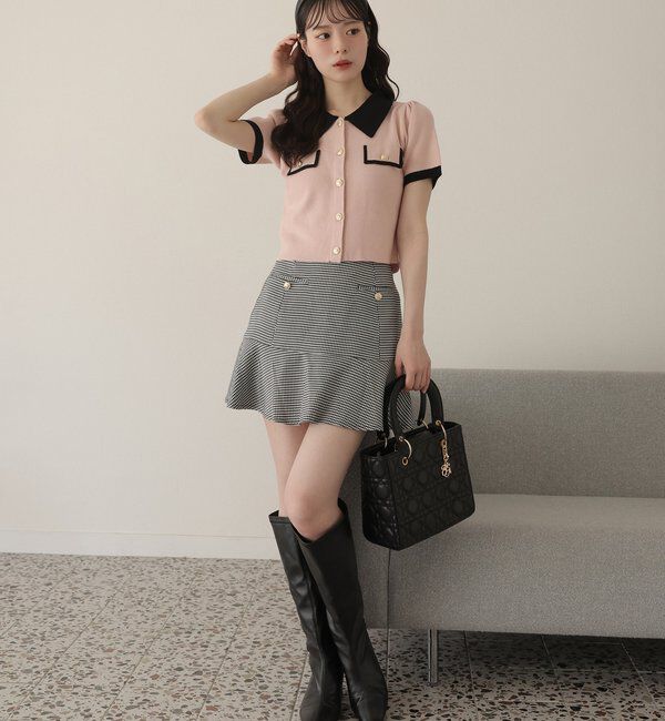  「ローウェストフレアミニスカート」|スカート|