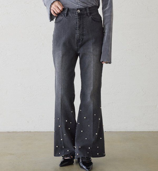  「美脚フレアデニムパンツ」|その他|