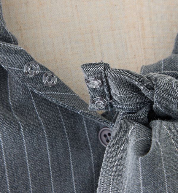  「刺繍入りボウタイブラウス／リボン取り外し可」|シャツ・ブラウス|