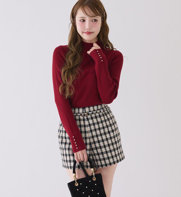  「袖ボタンプチハイニット」|ニット・セーター|