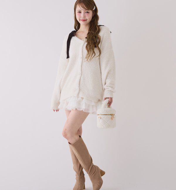  「ベロアモールカーデ」|ニット・セーター|