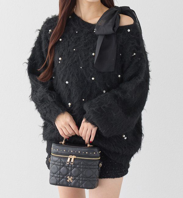  「肩リボンシャーリングインナー」|プルオーバー|