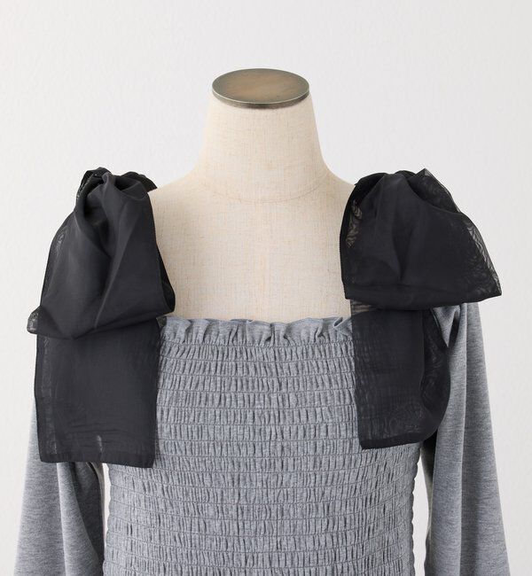  「肩リボンシャーリングインナー」|プルオーバー|