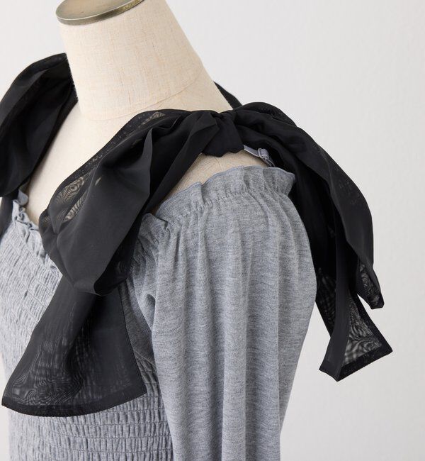  「肩リボンシャーリングインナー」|プルオーバー|