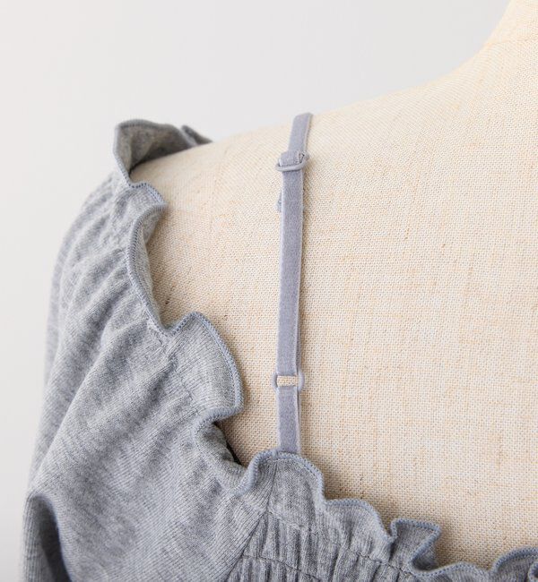  「肩リボンシャーリングインナー」|プルオーバー|