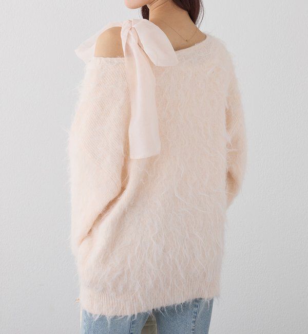  「肩リボンシャーリングインナー」|プルオーバー|