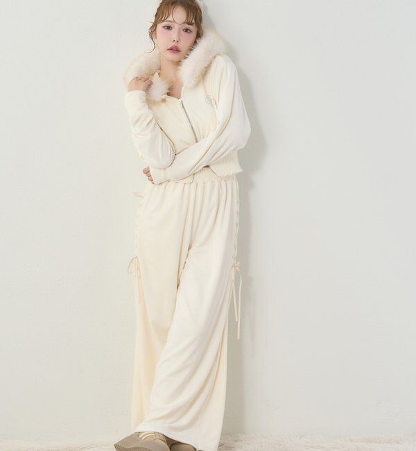  「【セットアップ可能】レースアップカットパンツ」|その他|