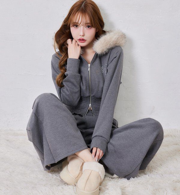  「【セットアップ可能】レースアップカットパンツ」|その他|