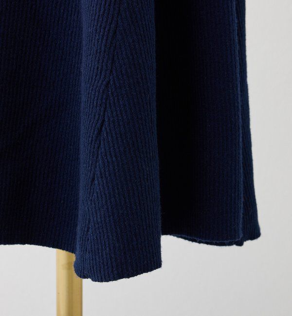  「異素材リボンニットロングワンピース」|ワンピース|