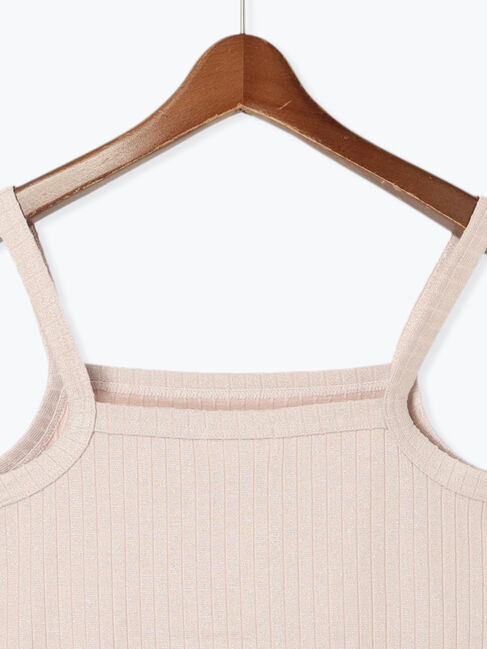 Te chichi TERRASSE「ラメ混ワイドリブキャミソール」|キャミソール|